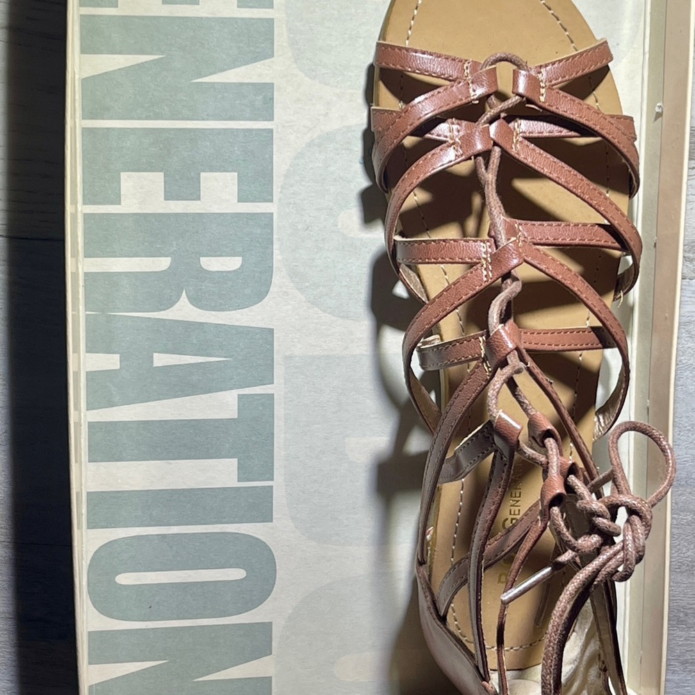 BCBGeneration Brown Strappy Sandals